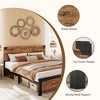 Full/Queen/King Size Bed Frame with Wood Headboard, Platform with Under Bed Storage or 4 Drawers Storage - 3 of 4