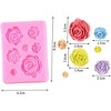 JDICTION 2-PCS Rose Flower Silicone Molds for Cake Decorating, Chocolate, Fondant, Resin Crafts - 3 of 4