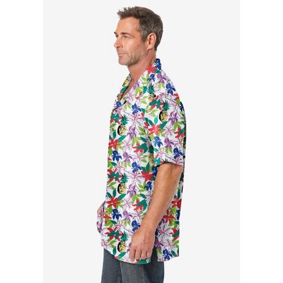 KingSize KS Island Printed Rayon Short-Sleeve Shirt