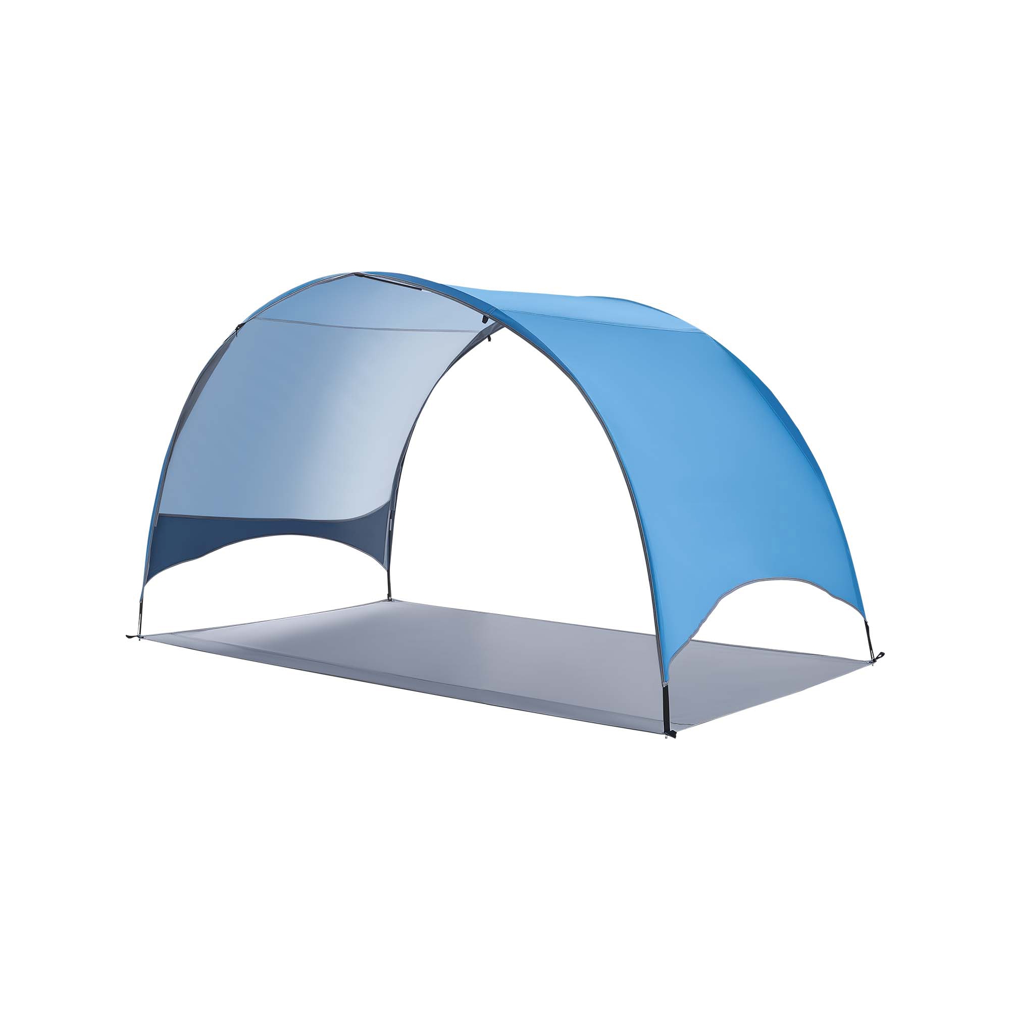 VEVOR Beach Tent Sun Shelter for 4 Person, UPF 50+ Protection, Portable Sun Shade Canopy with Carrying Bag & Ground Stakes, Lightweight ,Blue