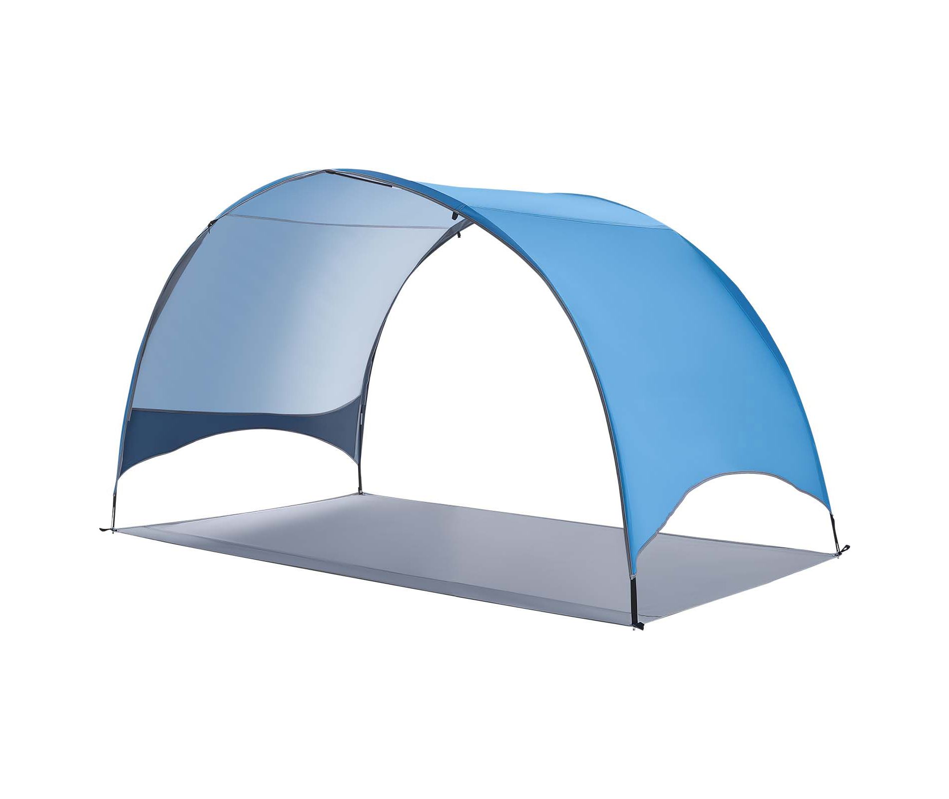 VEVOR Beach Tent Sun Shelter for 4 Person, UPF 50+ Protection, Portable Sun Shade Canopy with Carrying Bag & Ground Stakes, Lightweight ,Blue