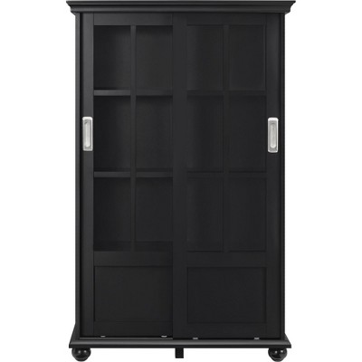 Ameriwood Home Aaron Lane Bookcase with Sliding Glass Doors