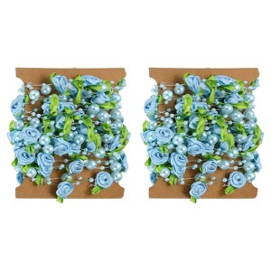 Unique Bargains Exquisite Craft Embellishments Artificial Pearl Wire Garland for Party 2 Pcs - 1 of 4