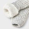 Women's Waffle Sweater Knit Reading Crew Socks with Faux Shearling Lining and Grippers Auden™One Size - 4 of 4
