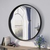 Apmir Round High Quality Aluminum Alloy Framed French Cleat Mounted Wall Decor Bathroom Vanity Mirror in matte black with 5-Year Warranty - 4 of 4