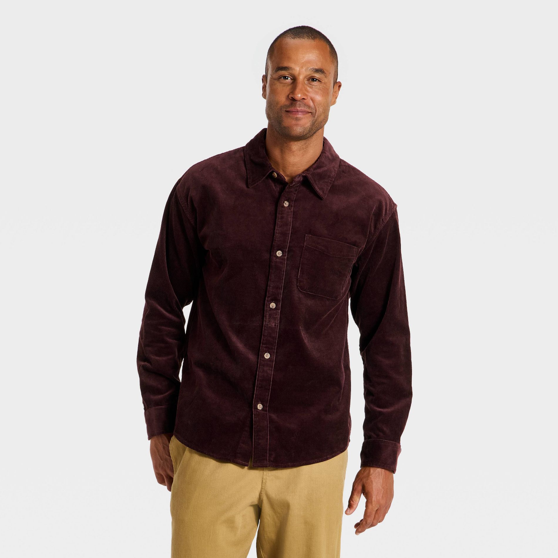Men's Vintage Long Sleeve Corduroy Shirt - Goodfellow & Co™