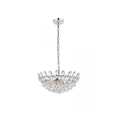 Elegant Lighting Emilia 18 inch pendant in chrome
