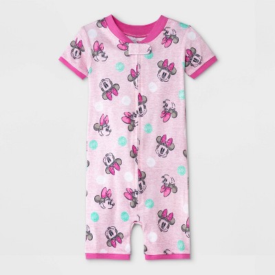 Toddler Girls' Minnie Mouse Romper - Pink