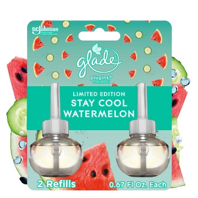 Photo 1 of 2PK-Glade PlugIns Scented Oil Air Freshener Refills - Stay Cool Watermelon - 1.34oz/2ct