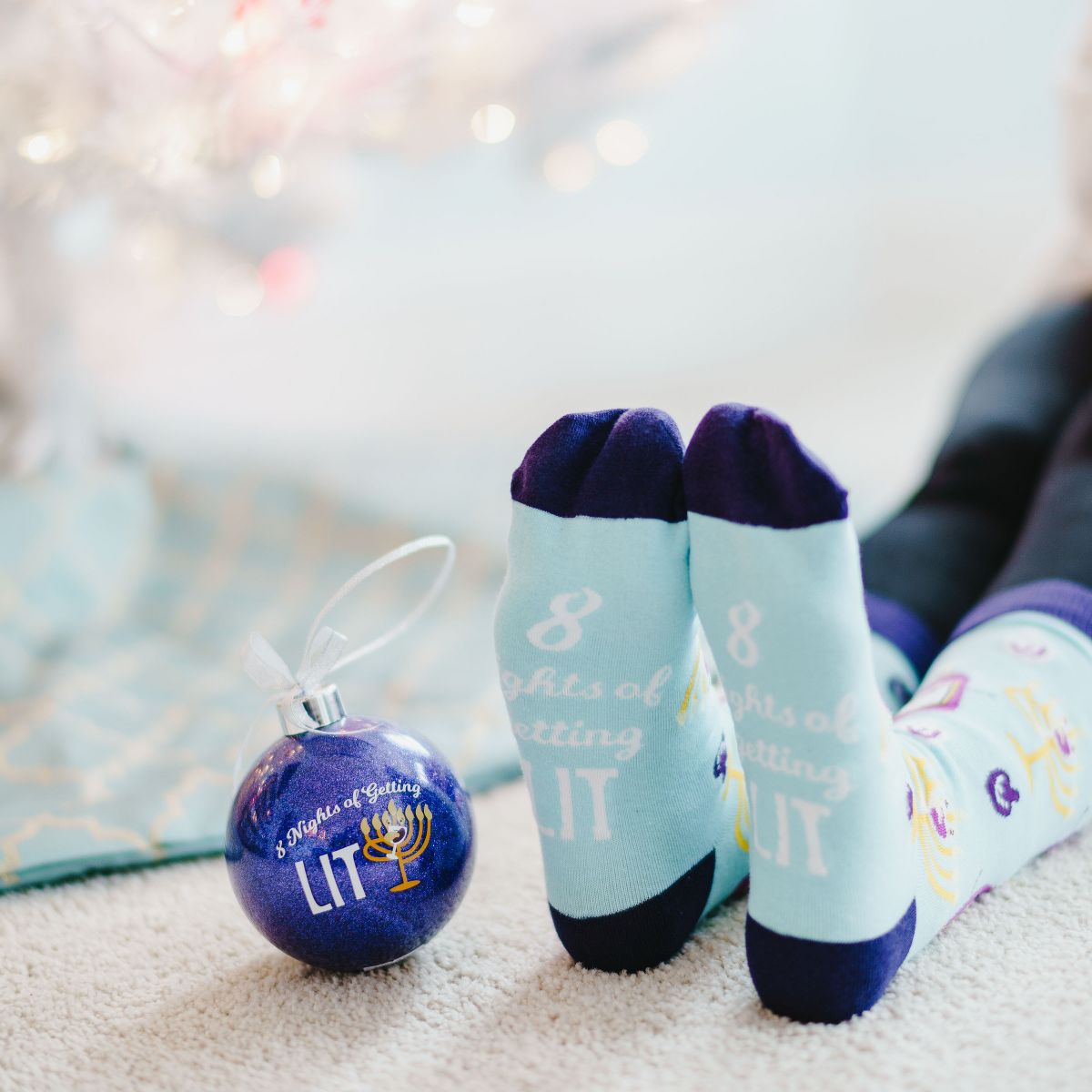 Pavilion Gift Company - 8 Nights - 4" Ornament  with Holiday Socks - Tree Ornaments - thumbnail 3