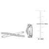 EVERLY JEWELRY | Sterling Silver 3/8 CT DEW Created White Moissanite Criss Cross Hoop Earrings and Ring Set - 3 of 3