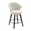 Resenkos Counter Bar Stools, Counter Stool,Set of 2 Counter Height Swivel Bar Stools with Wide Backrest, White - 4 of 4