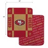 NFL San Francisco 49ers Reverse Block Wordmark Double Sided Blanket: Plush Sports Throw - 3 of 3