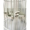 Essential Decor & Beyond White Metal Bird Cage Candle Holder with 5 Glass Candle Holders - 4 of 4