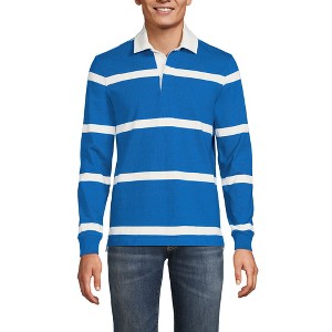 Lands' End Men's Long Sleeve Solid Rugby - 1 of 4