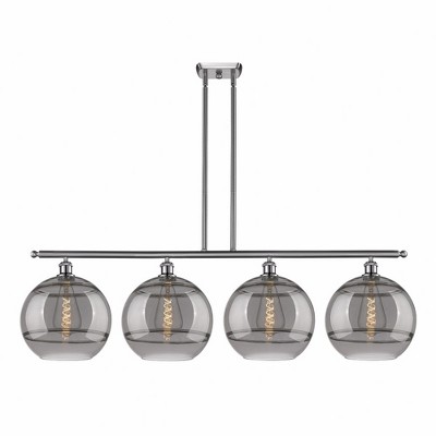 Rochester - 4 Light Stem Hung Island In Industrial Style-13.88 Inches Tall and 50.25 Inches Wide