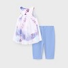 PATPAT Girls Pants Sets Two Pieces Kids Sleeveless Printing Floral T-Shirt and Bike Shorts Outfit Set 5-9 Years - 2 of 4