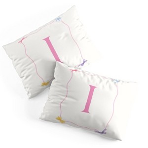 Deny Designs Standard April Lane Art Simple Bow Monogram I Microfiber Printed Pillow Sham - 1 of 3