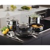 Circulon SteelShield C-Series 10pc Clad Tri-Ply Nonstick Cookware Plus Bonus Utensil Set: Stainless Steel, Induction Safe - 3 of 4