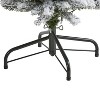 6ft. Flocked Pencil Artificial Christmas Tree with 300 Clear Lights and 438 Branches – Slim Snowy X-Mas Tree - 4 of 4