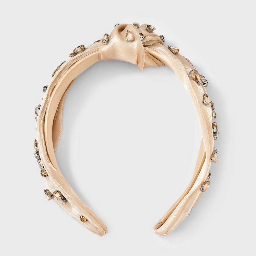 Top Knot Gemstone Headband - A New Day™ Champagne