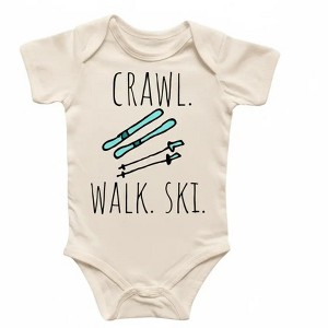 Skiing Skier Newborn Baby Onesie® Bodysuit GS1 - 1 of 4