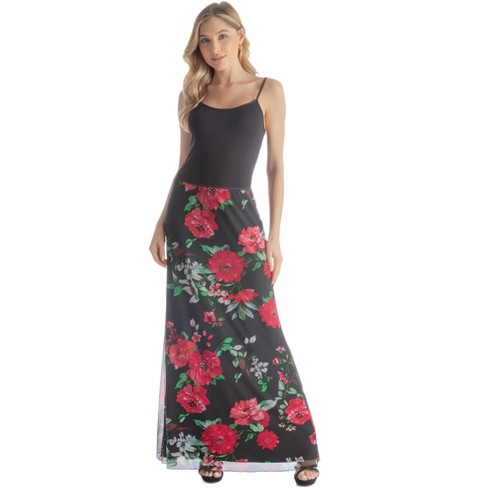 Sheer floral clearance skirt