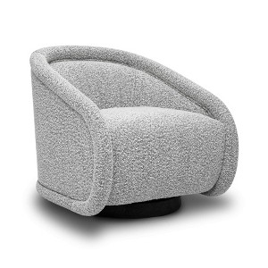 TOV Furniture Rory Boucle Swivel Chair Grey 29.3"W x 30.5"D x 26.2"H - 1 of 4