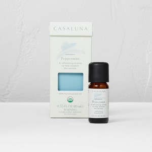 0.33 fl oz Organic Peppermint Essential Oil - Casaluna™: USDA Certified, Non-GMO, for Ultrasonic Diffusers - 1 of 4