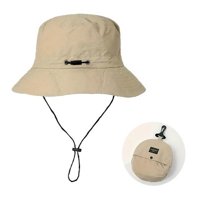Acoinel Lightweight Bucket Hat with Drawstring Closure, Sun Hat for Fishing, Gardening, Rowing