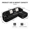 106" Teddy Fabric No Assembly 32D Boneless Sofa,Contrast color design,Fluffy Comfy Couch with L-Shaped Chaise,for Living Room,White - 3 of 4
