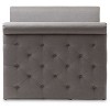 Twin Swanson Modern and Contemporary Fabric Tufted Daybed with Roll-Out Trundle Guest Bed Gray - Baxton Studio: Polyester Upholstery, Nailhead Detail - 3 of 4