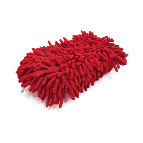 AllTopBargains 2 PC Microfiber Chenille Car Wash Sponge Auto Care Brush Pad Cleaning Tools, Orange