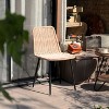 Nordlys Set of 4 Metal and Fiber Dining Chairs Exotic Boho Dining Room - 2 of 4