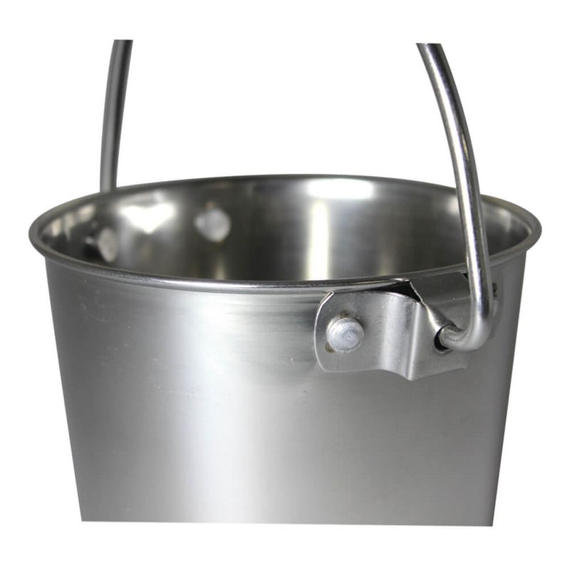 Pail Stainless Steel w/ Rivets Round 4 qt, 2 of 4