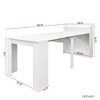 PAGED Extendable Dining Table Modern Multifunctional Kitchen Table with Spacious Desktop for Living Room - 3 of 4