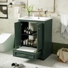 JUJABU 24'' Modern Freestanding Bathroom Vanity with Ceramic Sink and Soft-Close Doors, Silver Handles - 3 of 4
