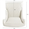 XINGHANZHENXUAN Accent Chair with Wooden Legs, Modern Wingback Reading Chair for Living Room, Bedroom, Office - 4 of 4