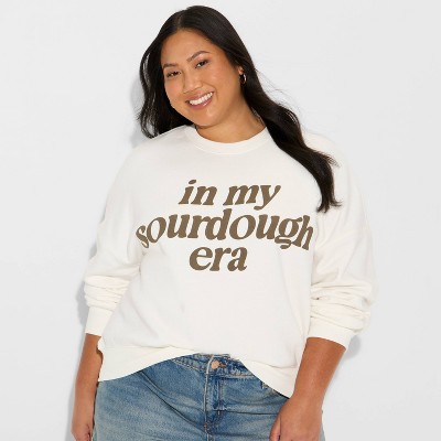 Women's Sourdough Fleece Graphic Sweatshirt - White