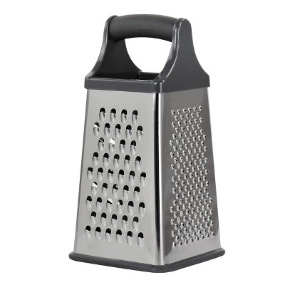 3-Way Cheese Grater with Storage Container, Black