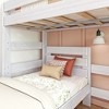 Max & Lily Solid Wood Modern Farmhouse Bunk Bed, L-Shaped Twin over Twin Bed Frame For Kids - 2 of 4