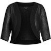 Women's Plus Size Chiffon Shrug - black | CITY CHIC - image 3 of 3