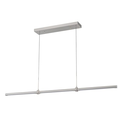 LLHZSY Modern Minimalist LED Linear Chandelier 3-Light Fixture for Dining Room Kitchen Island-47 1/5"-Black/Brass/Nickel
