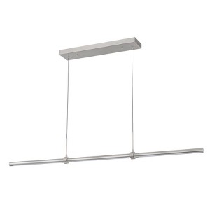 LLHZSY Modern Minimalist LED Linear Chandelier 3-Light Fixture for Dining Room Kitchen Island-47 1/5"-Black/Brass/Nickel - 1 of 4