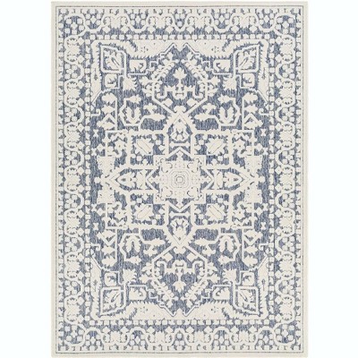 Mark & Day Cascade 6'7"x9' Rectangle Woven Indoor and Outdoor Area Rugs Denim