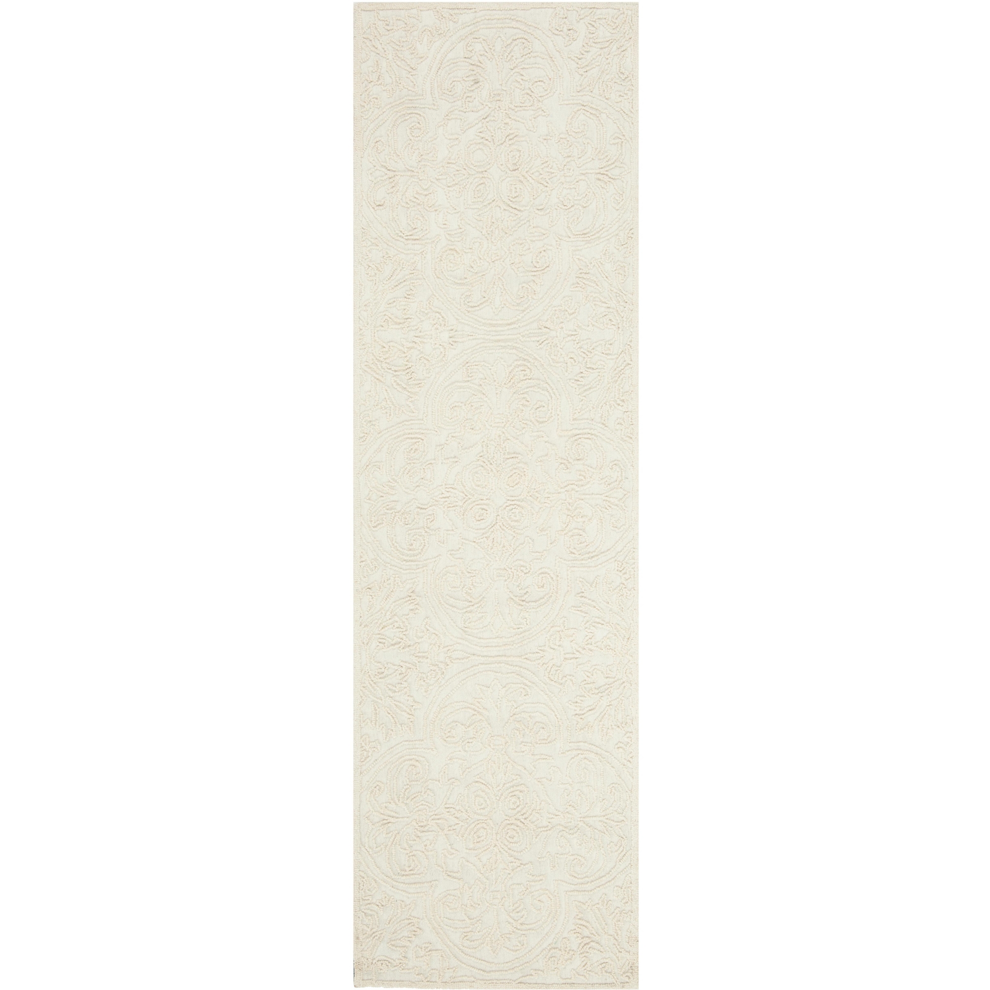Trace TRC101 Hand Tufted Indoor Runner Rug - Ivory - 2'3"x8' - Safavieh