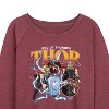 Women's - Marvel - Thor God of Thunder Lightweight French Terry Wide Neck Long Sleeve Shirt - 2 of 4
