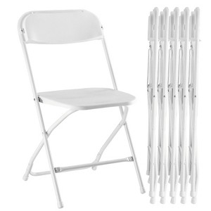 Lyngins Plastic Folding Chairs Set of 4/6/10,Stackable Dining Chairs for Indoor & Outdoor Use,Portable Chair for Offices,Weddings,Dining Living Room - 1 of 4