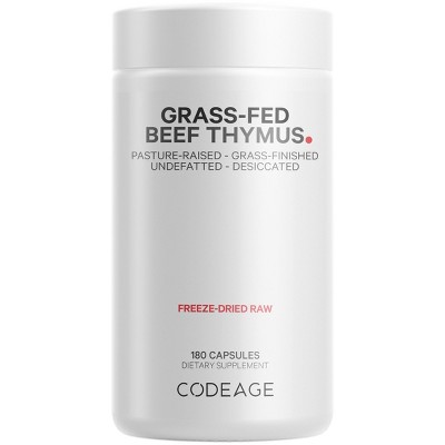 Carlyle Herbage Farmstead Grass Fed Beef Thymus 2100mg | 200 Capsules ...