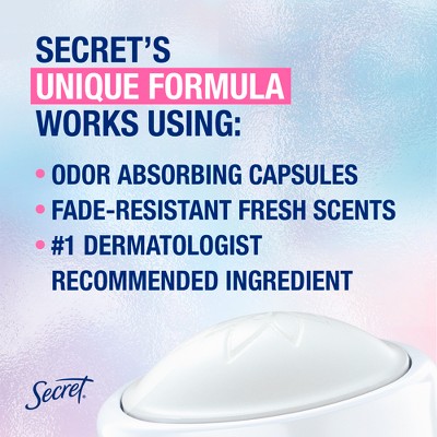 Secret Clinically Proven Aluminum Free Deodorant for Women - Powder Cotton - 2.4oz